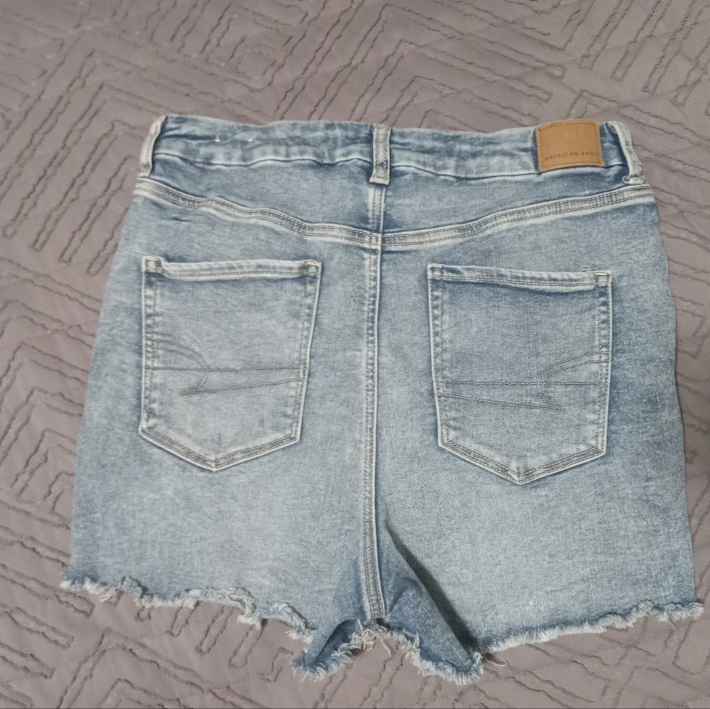 Light Blue Denim Women’s Shorts - Casual Frayed Hem